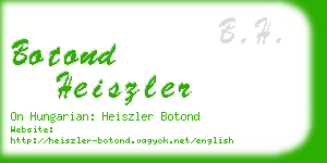 botond heiszler business card